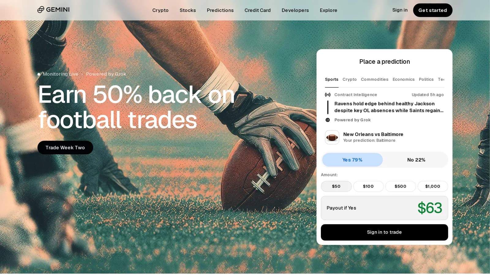 Gemini homepage, captured for this review
